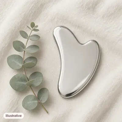 Illustration of the Stainless Steel Gua Sha